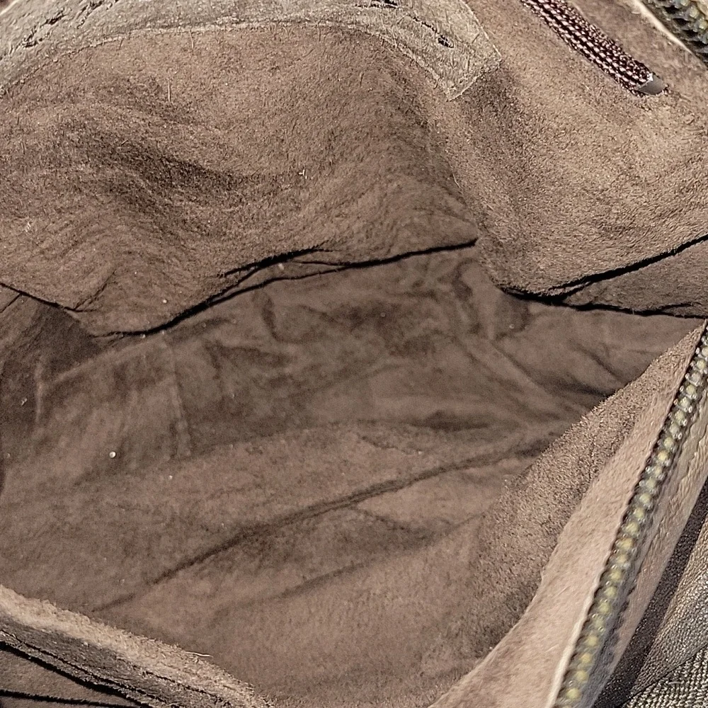 Free People Christiansen Camo Brown Leather Bag EUC